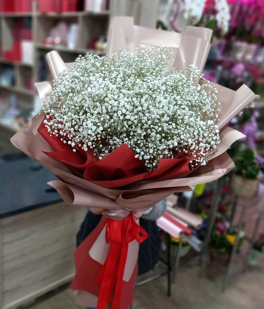 Букет Белые хлопья в Языково Букет цветов из: Гипсофила в Языково
