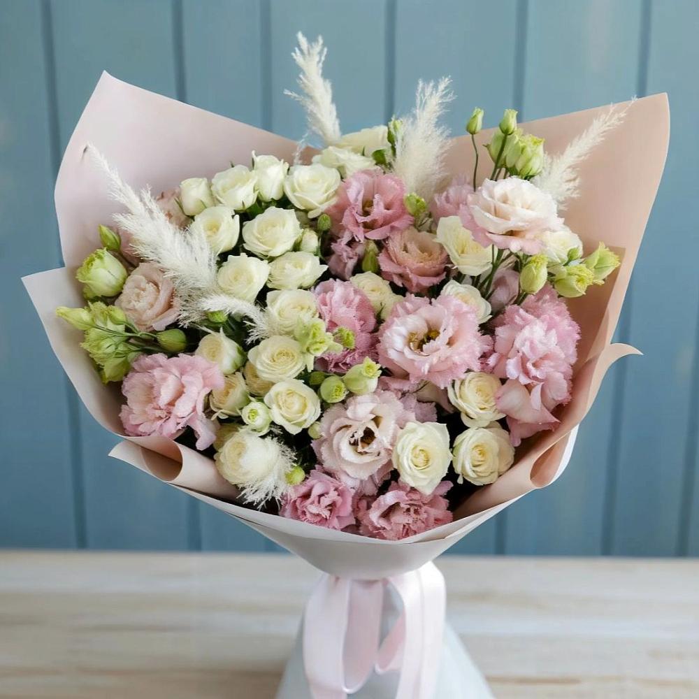 Букет цветов из: Альстромерии и Розы в Языково