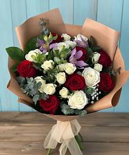 Букет цветов из:  Розы и Альстромерии в Языково