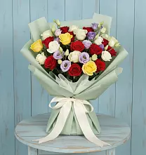 Букет цветов из:  Розы #REPLACE_PRED# Языково