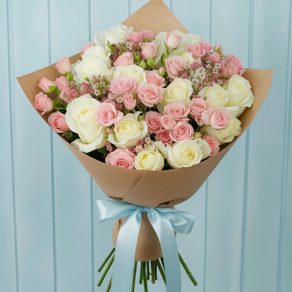 Букет цветов из: Розы в Языково