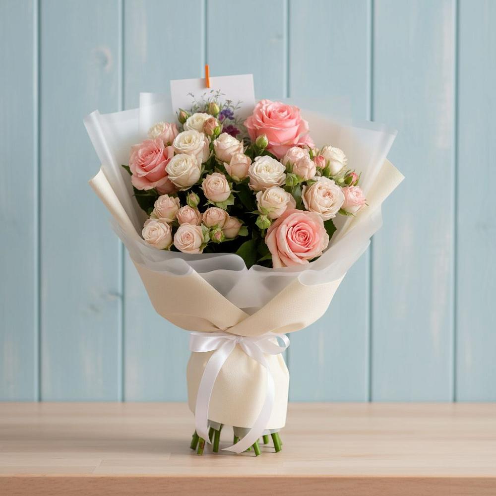 Букет цветов из: Розы в Языково