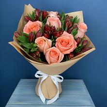 Букет цветов из:  Розы и Альстромерии в Языково