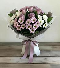 Букет цветов из:  Хризантемы и Розы в Языково