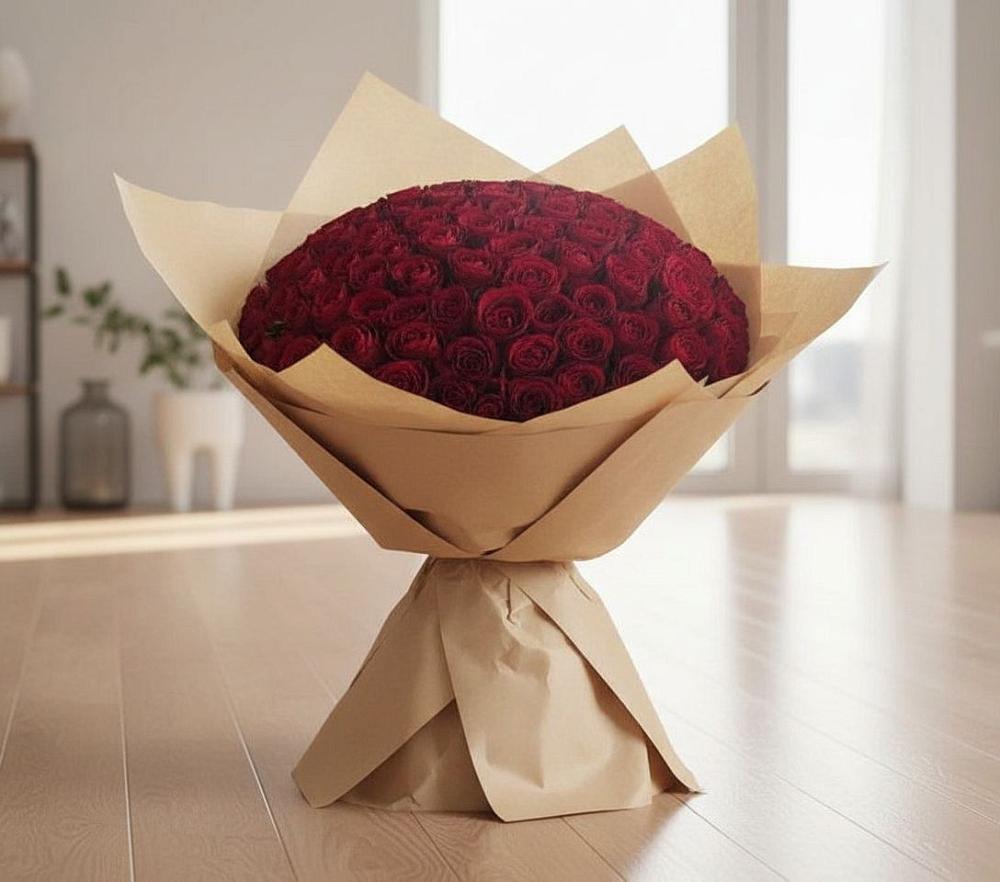 Букет 101 Красная роза в Языково