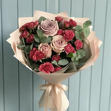 Букет цветов из:  Гвоздики и Розы в Языково