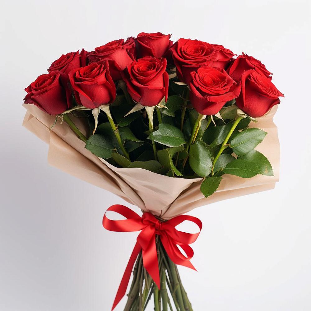 Букет 11 Красных роз Эдлесс Лав в Языково