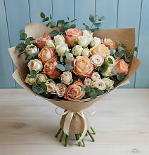 Букет цветов из:  Альстромерии и Розы в Языково