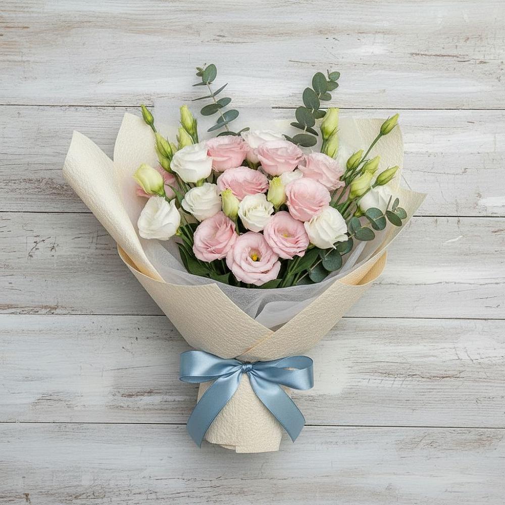 Букет цветов из: Лизиантусы в Языково